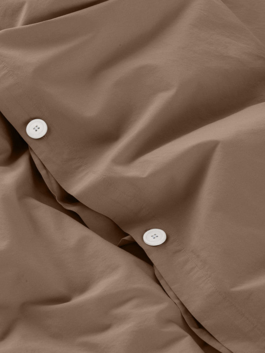 DAWN Percale Duvet Cover (140x220) Duvet Cover Mocha Brown