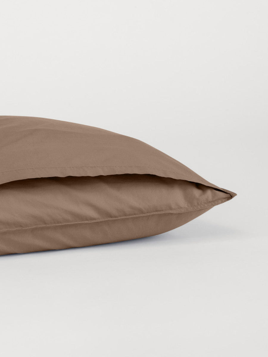 DAWN Percale Duvet Cover (140x220) Duvet Cover Mocha Brown