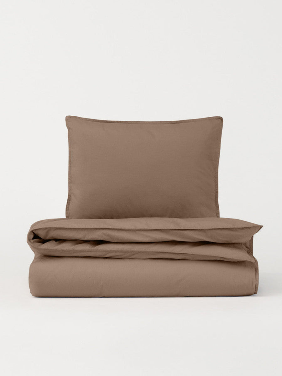 DAWN Percale Dynebetræk Duvet Cover Mocha Brown