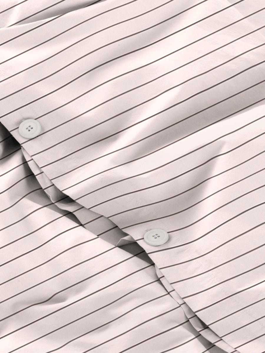 DAWN Percale Dynebetræk Duvet Cover Soft Rose / Chocolate