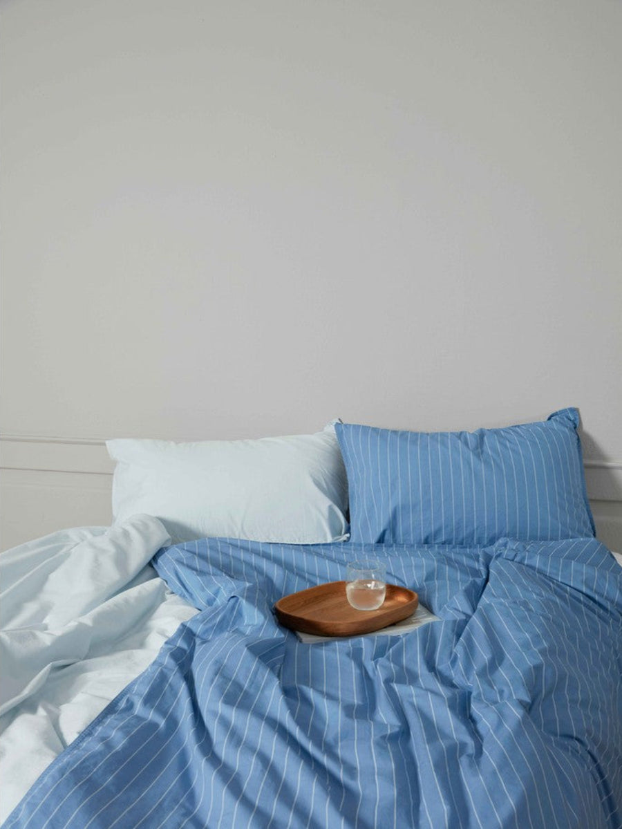DAWN Percale Dynebetræk Duvet Cover Midnight Blue / Arctic Blue