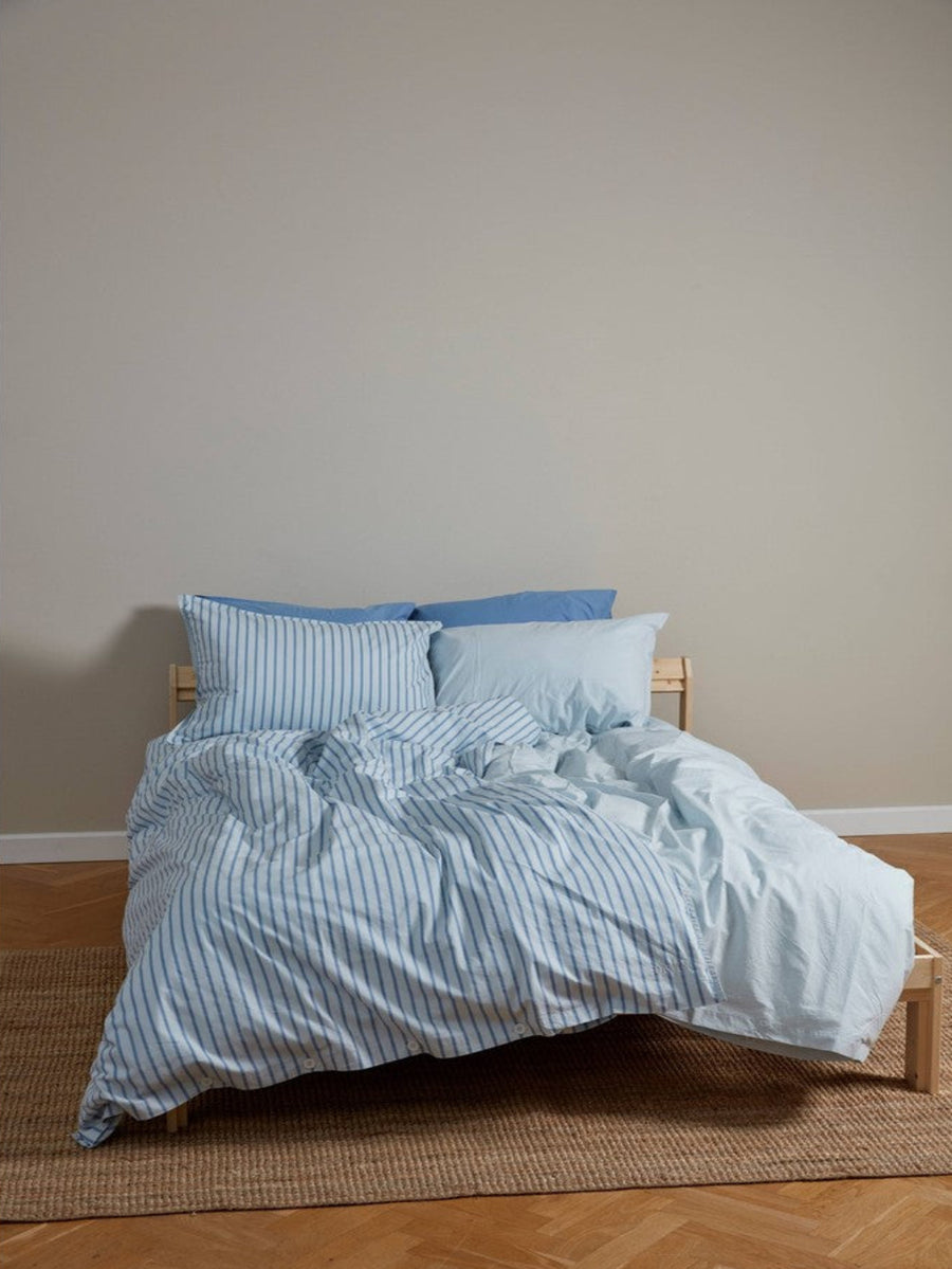 DAWN Percale Dynebetræk Duvet Cover Arctic Blue / Midnight Blue