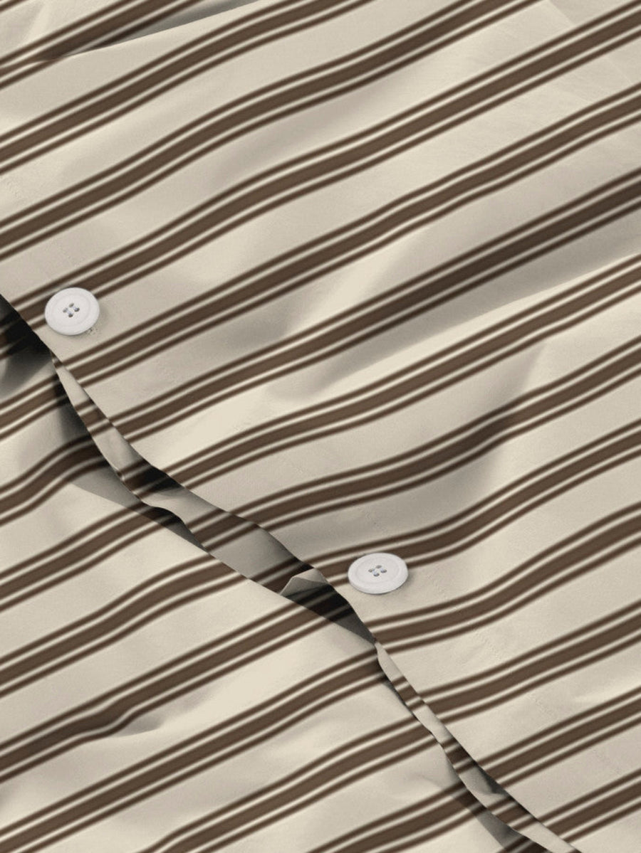 DAWN Percale Dynebetræk Duvet Cover Ivory / Chocolate