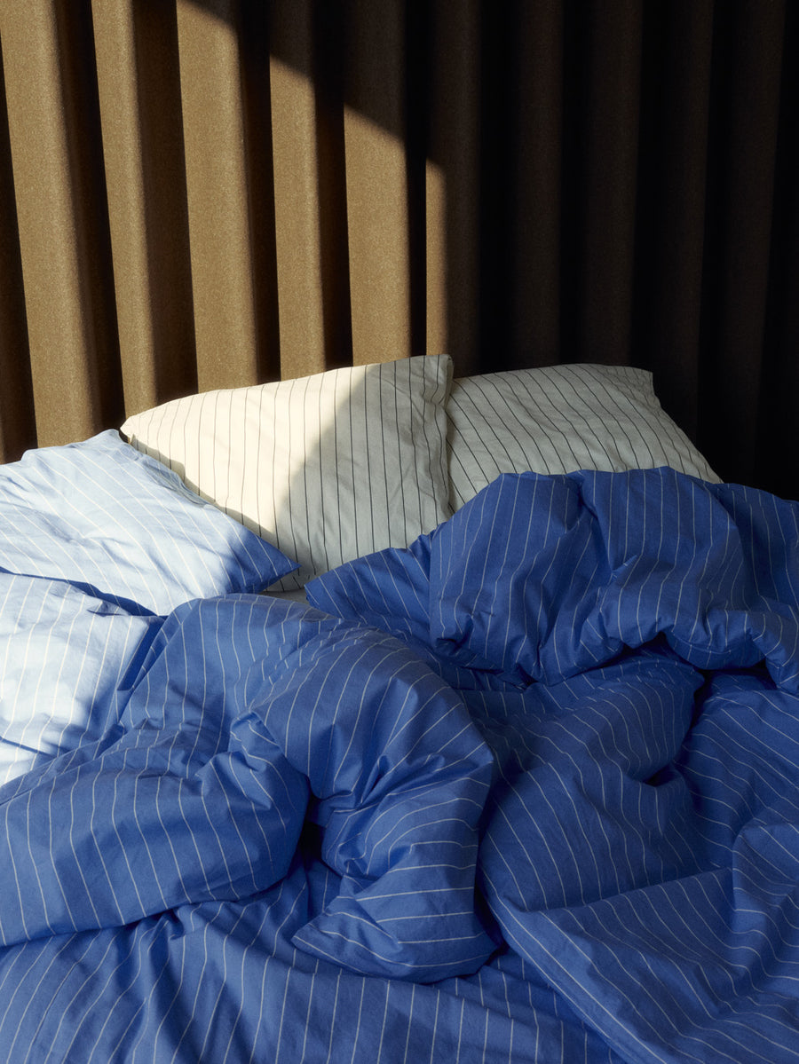 DAWN Percale Dynebetræk Duvet Cover Pinstripe Cornflower