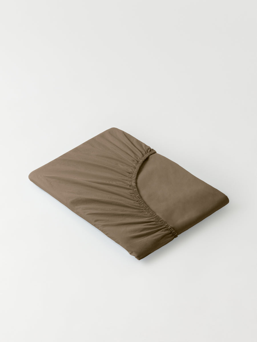 DAWN Percale Faconlagen (160x200x35) Bed Sheets Mocha Brown