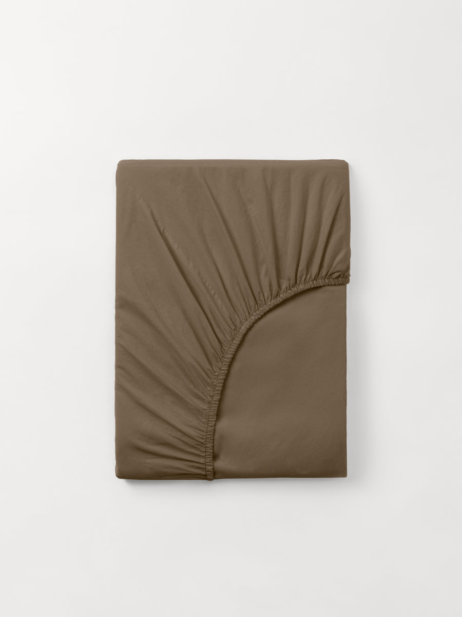 DAWN Percale Faconlagen (180x200x35) Bed Sheets Mocha Brown