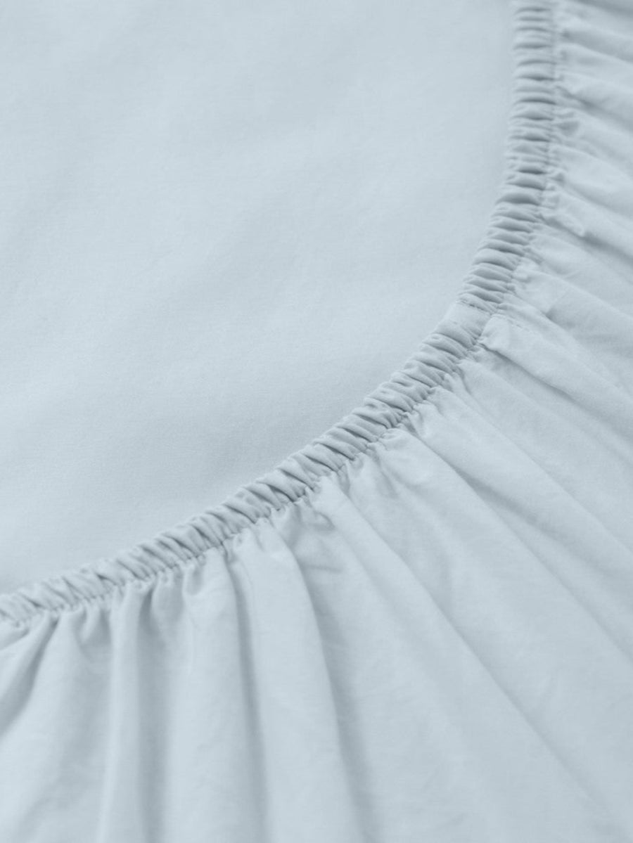 DAWN Percale Faconlagen (90x200x35) Bed Sheets Arctic Blue