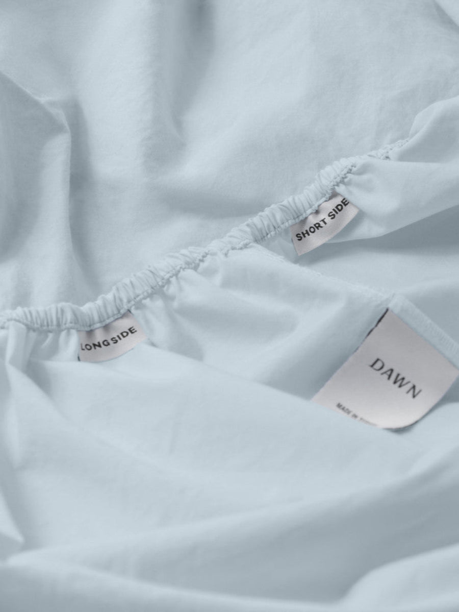DAWN Percale Faconlagen (90x200x35) Bed Sheets Arctic Blue