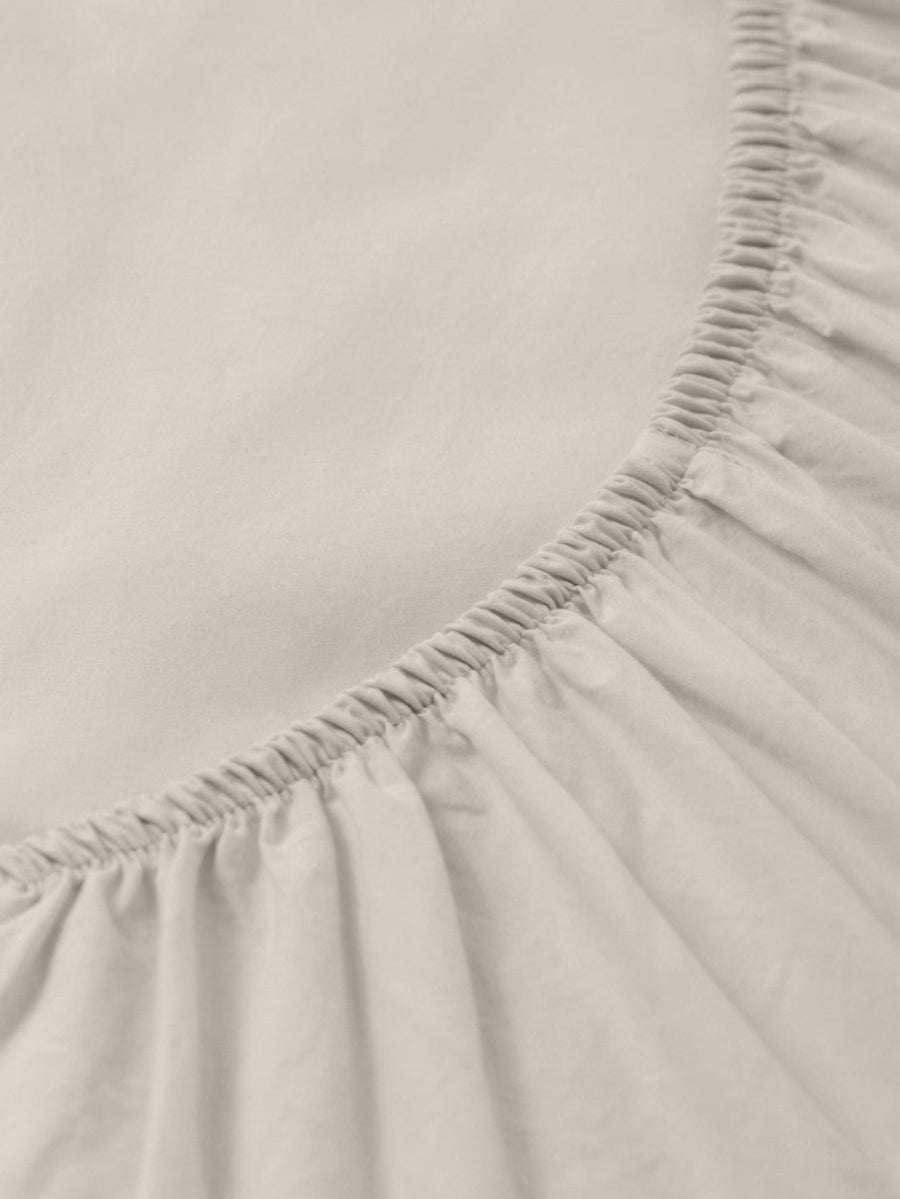 DAWN Percale Faconlagen (90x200x35) Bed Sheets Ivory