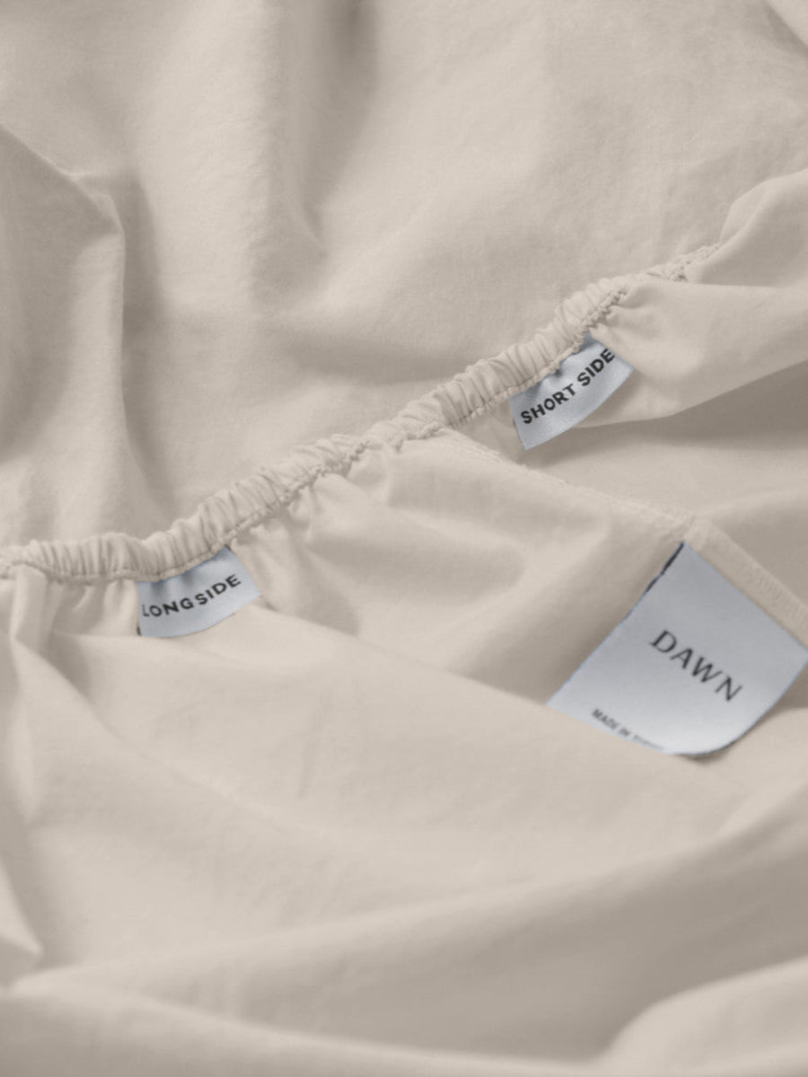 DAWN Percale Faconlagen (90x200x35) Bed Sheets Ivory