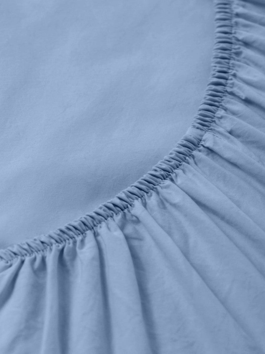 DAWN Percale Faconlagen (90x200x35) Bed Sheets Midnight Blue
