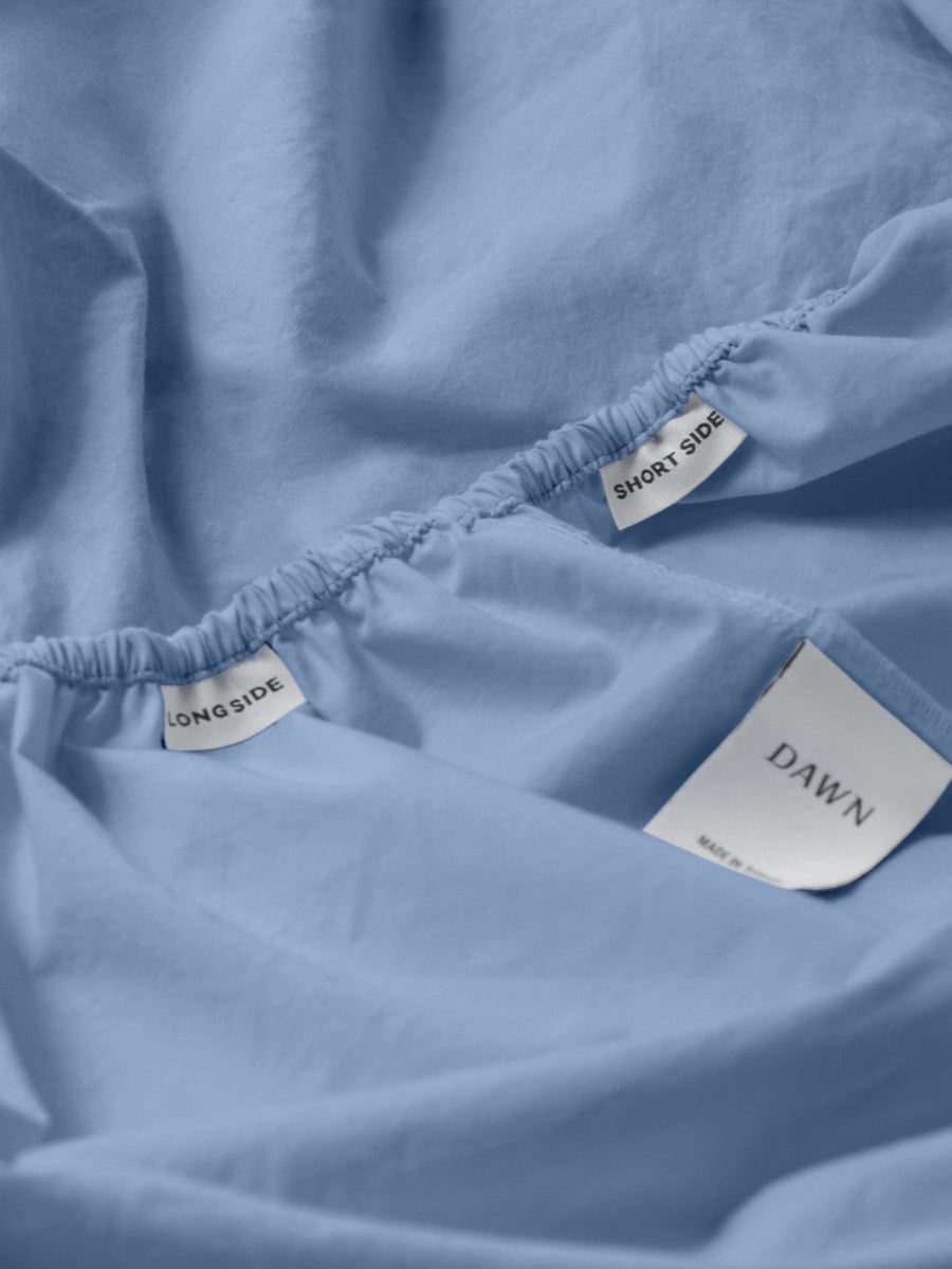 DAWN Percale Faconlagen (90x200x35) Bed Sheets Midnight Blue