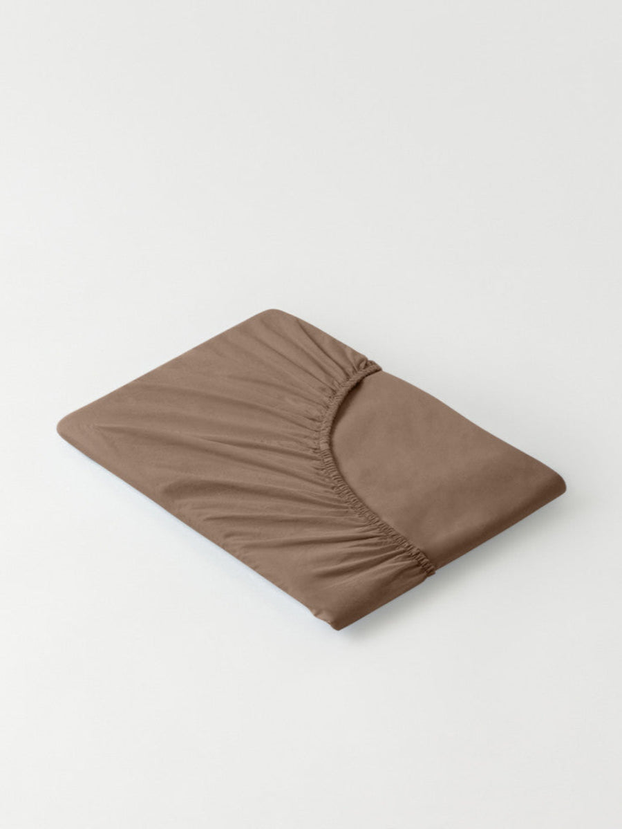 DAWN Percale Faconlagen (90x200x35) Bed Sheets Mocha Brown