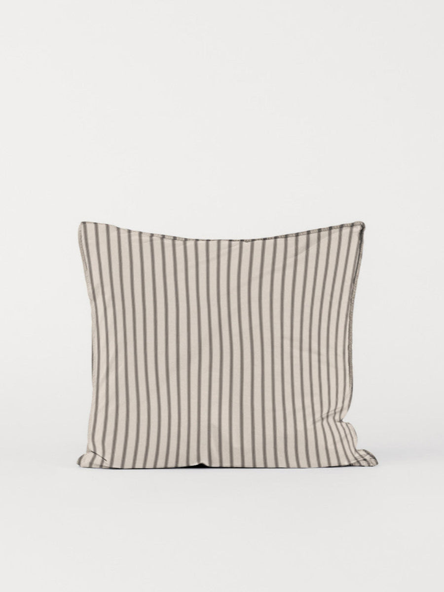 DAWN Percale Pillowcase Stripe (60x63) Pillowcase Ivory / Chocolate