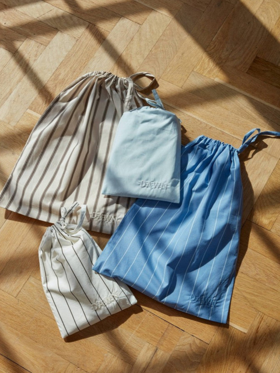 DAWN Percale Pillowcase Stripe (60x63) Pillowcase Stone / Pearl Grey