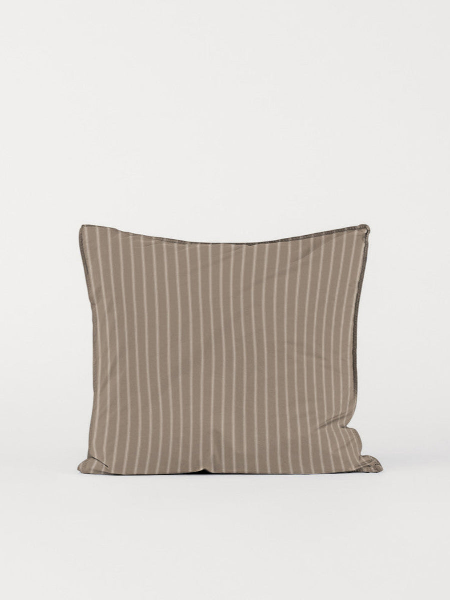 DAWN Percale Pillowcase Stripe (60x63) Pillowcase Stone / Pearl Grey