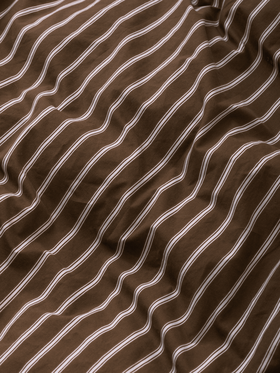 DAWN Percale Pudebetræk (50x70) Pillowcase Chocolate Stripes